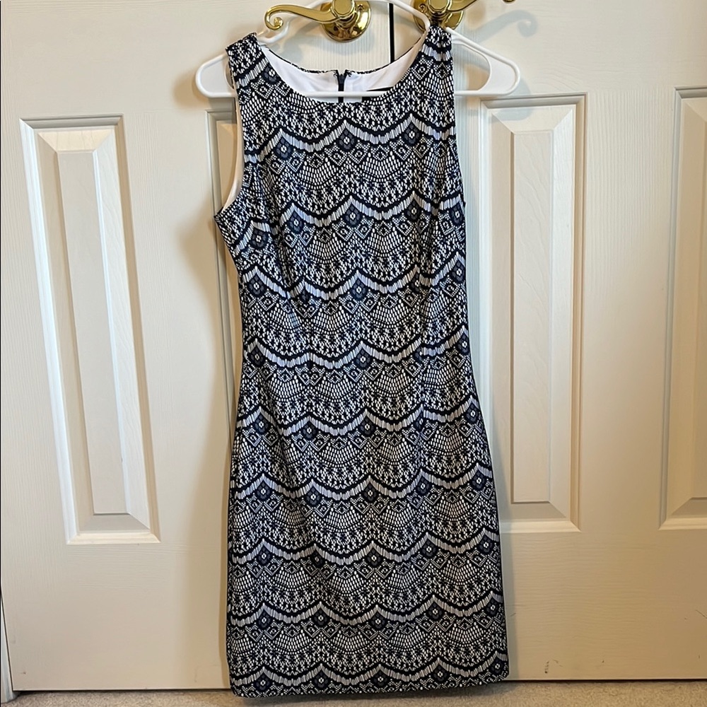 Guess black and white lace dress